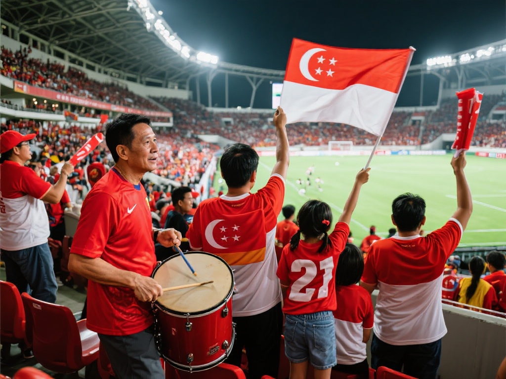 例如，新加坡球迷在比赛时往往会穿上代表国